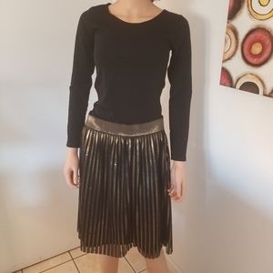 Inc metallic skirt blouse included